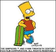Bart with his Skateboard