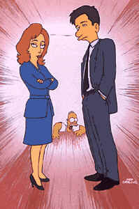 Mulder + Scully - Simpsons
