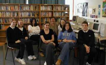 Cathie Craigie and Third Year Pupils